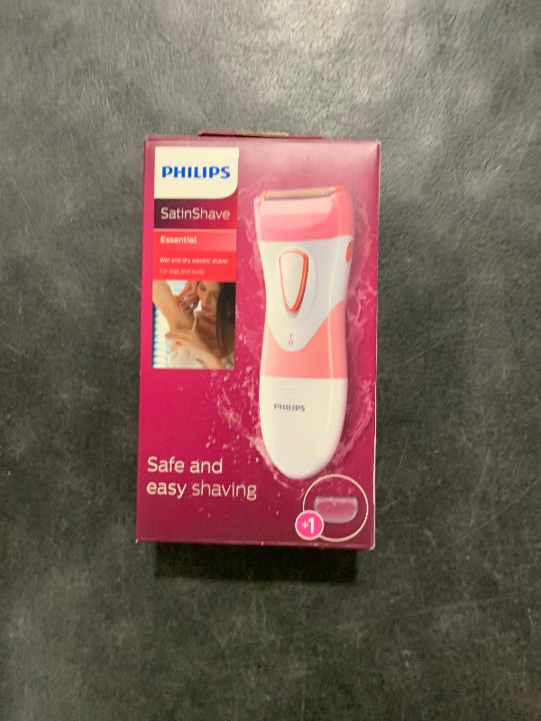 Photo 1 of Philips SatinShave Essential Women’s Wet & Dry Electric Shaver for Legs & Body, Cordless, with Hypoallergenic Foil, HP6306/50