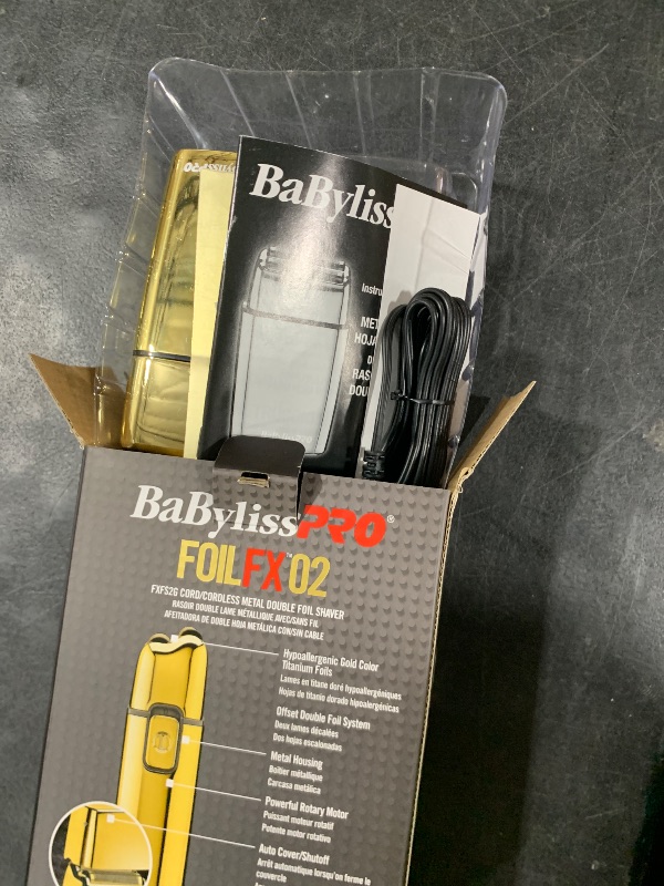 Photo 1 of BaBylissPRO Baberology Double Foil Shaver FXFS2G GOLDFX Professional Electric Shaver