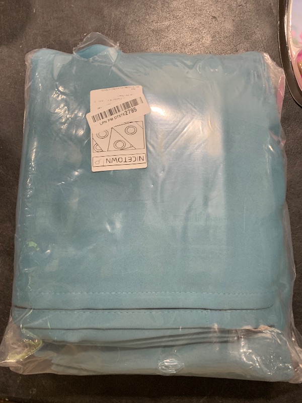Photo 1 of NICETOWN 100% Blackout Window Curtain Panels, Cold and Full Light Blocking Drapes with Black Liner for Nursery, 84 inches Drop Thermal Insulated Draperies (Greyish Green, 2 Pieces, 52" Wide per Panel)