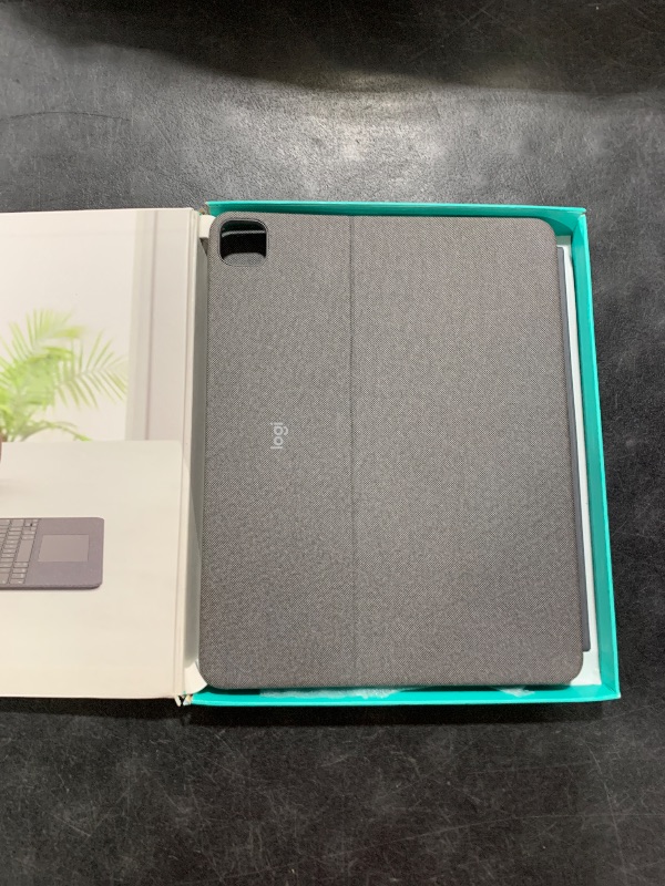 Photo 1 of Logitech Combo Touch iPad Pro 12.9-inch (5th, 6th gen - 2021, 2022) Keyboard Case - Detachable Backlit Keyboard with Kickstand, Click-Anywhere Trackpad, Smart Connector - Oxford Gray; USA Layout
