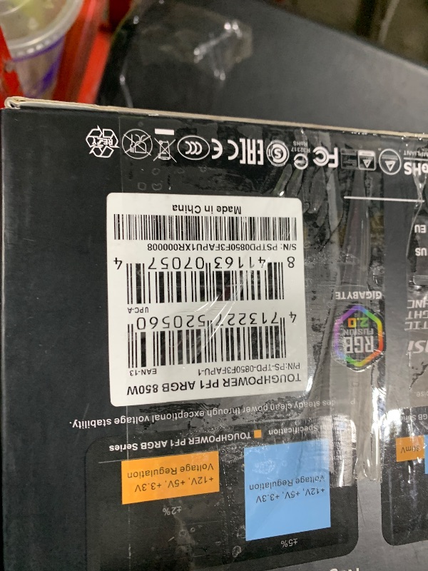 Photo 1 of Thermaltake Toughpower PF1 ARGB 850W 80+ Platinum 16.8 Million Colors 18 Addressable LEDs 5V Motherboard Sync/Analog Controlled SLI Full Modular Power Supply PS-TPD-0850F3FAPU-1
