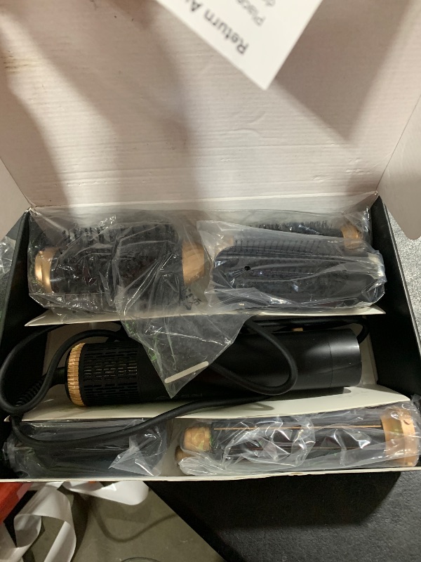 Photo 1 of 6 in 1 Hair Dryer Brush, Blow Dryer Brush Ionic Hair Dryer, Oval Hot Air Brush, Hair Curler Hair Straightener Magic Styler Autowrap Air Styler