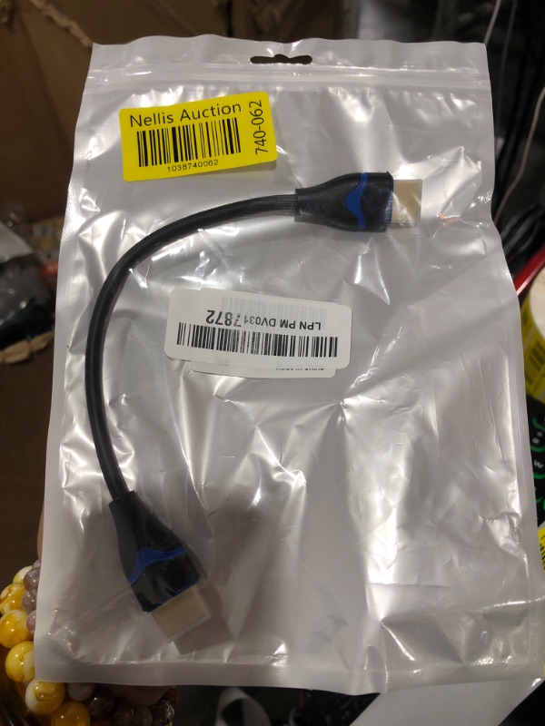 Photo 1 of ApoJodly 4K Short HDMI Cable 6 inch, HDMI Cord 0.5FT High Speed HDMI to HDMI Cable 2.0(4K@60Hz, 2K@144Hz, 1080P@120Hz, 18Gbps, HDR, 3D, HDCP 2.2, ARC) for HDTV, Switch, PS4/PS5, Xbox, Blu-ray, Monitor