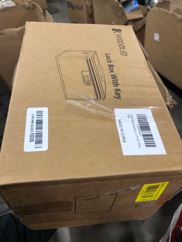 Photo 1 of KYODOLED Locking Key Medicine Box,First Aid Key Safe Box with Lock,Key Medication Storage Lock Box for Drugs Use, 12.2'' x 7.8'' x 8.2'' White