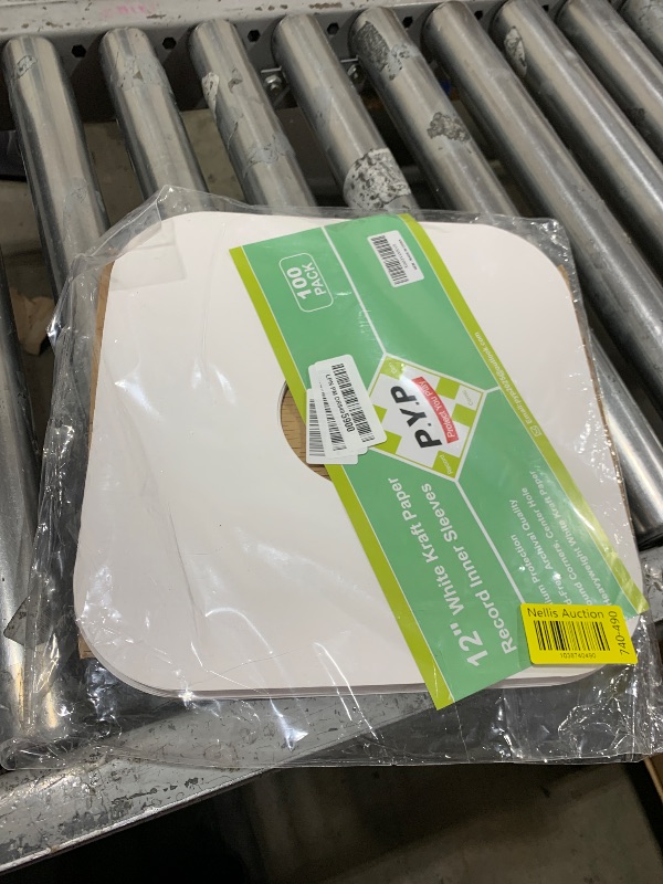 Photo 1 of 100ct 12-Inch Vinyl-Record Inner Sleeves - Made from Heavyweight White Kraft Paper, Album Covers with Round Corners for 33 RPM, Center Hole, Record Jackets to Protect The Collection of LPs & Singles