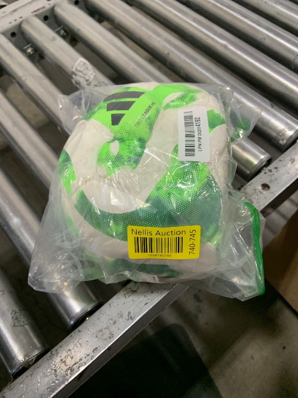 Photo 1 of adidas Unisex-Adult Tiro Match Soccer Ball, White/Team Green/Team Solar Green/Black, 5