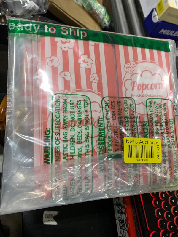 Photo 1 of 100PCS Popcorn Bags Individual Servings - MAQIHAN Disposable Paper Popcorn Bags Party Pop Corn Sleeves Bulk Carnival Halloween Snack Packs Gift Favor Treat bolsas para palomitas Movie Night Supplies