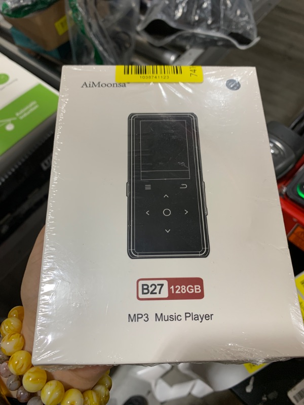 Photo 1 of 128GB MP3 Player with Bluetooth 5.2, AiMoonsa Music Player with Built-in HD Speaker, FM Radio, Voice Recorder, HiFi Sound, E-Book Function, Earphones Included (Black 128G)