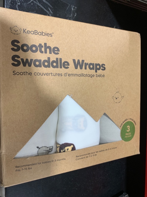 Photo 1 of 3-Pack Organic Baby Swaddle Sleep Sacks - Swaddles for Newborns, Infant 0-3 Months, Baby Girls, Boys, Soft & Snug Newborn Sleep Sack, Nursery Swaddling Blankets (The Wild 2)