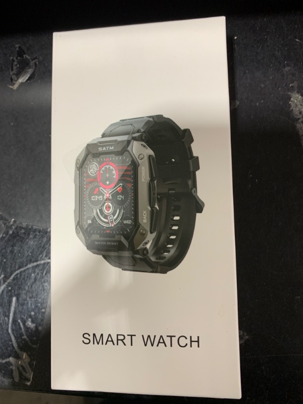 Photo 1 of Smart Watches for Men, 2.01'' HD Display with Bluetooth Calls 100+ Sport Modes, IP68 Waterproof for Swimming Fitness Smart Watch for Android and iPhone, Blood Pressure/Heart Rate Smartwatch, Black