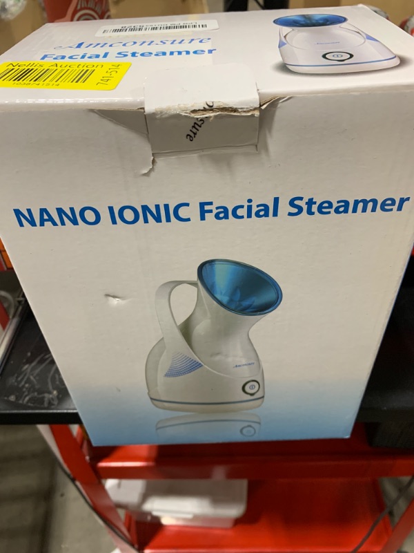 Photo 1 of Amconsure Facial Steamer - Nano Ionic Face Steamer Warm Mist Steamer for Home Sauna SPA, Humidifier for Deep Cleaning Unclogs Pores Sinuses(Blue)