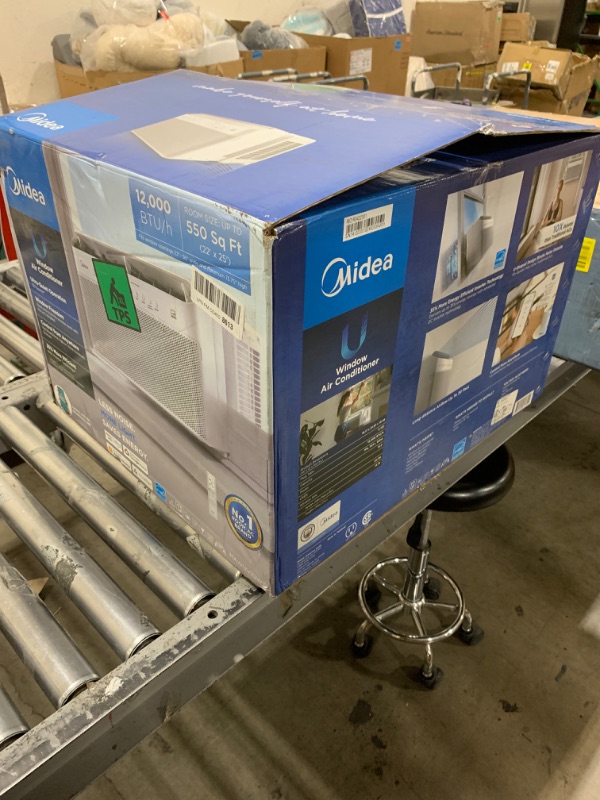 Photo 1 of Midea 12,000 BTU U Shaped Smart Inverter Window Air Conditioner, Cools up to 550 Sq. Ft.,Ultra Quiet with Open Window Flexibility, Works with Alexa/Google Assistant, 35% Energy Savings, Remote Control