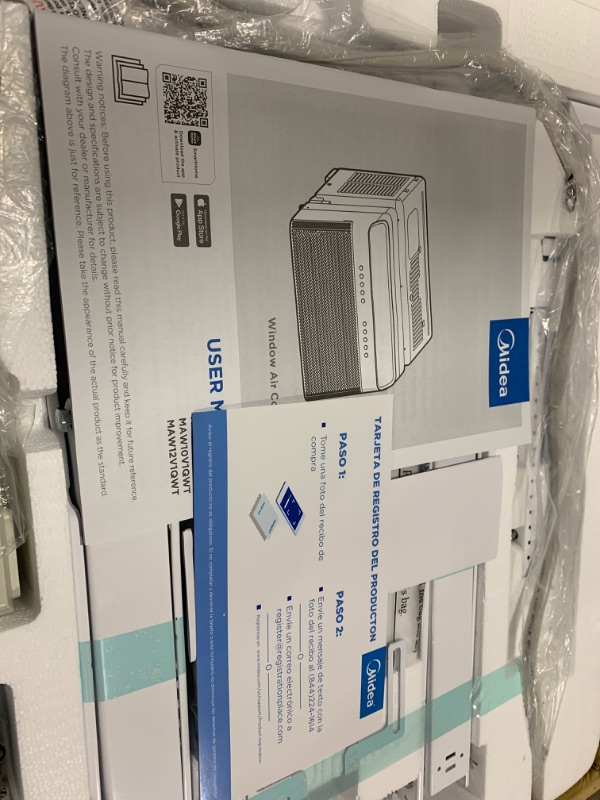 Photo 1 of Midea 12,000 BTU U Shaped Smart Inverter Window Air Conditioner, Cools up to 550 Sq. Ft.,Ultra Quiet with Open Window Flexibility, Works with Alexa/Google Assistant, 35% Energy Savings, Remote Control