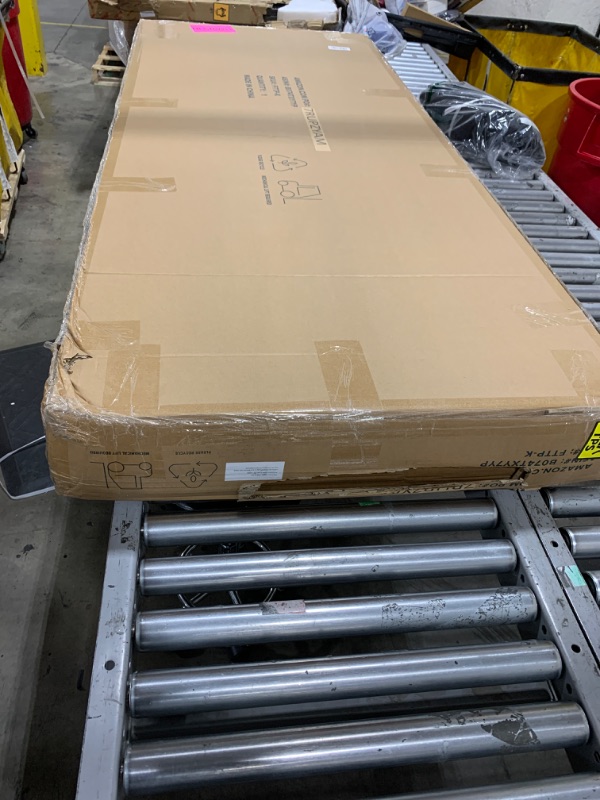 Photo 1 of FACTORY SEALED - ZINUS Misty Upholstered Platform Bed Frame, Mattress Foundation, Wood Slat Support, No Box Spring Needed, Easy Assembly, Taupe, King