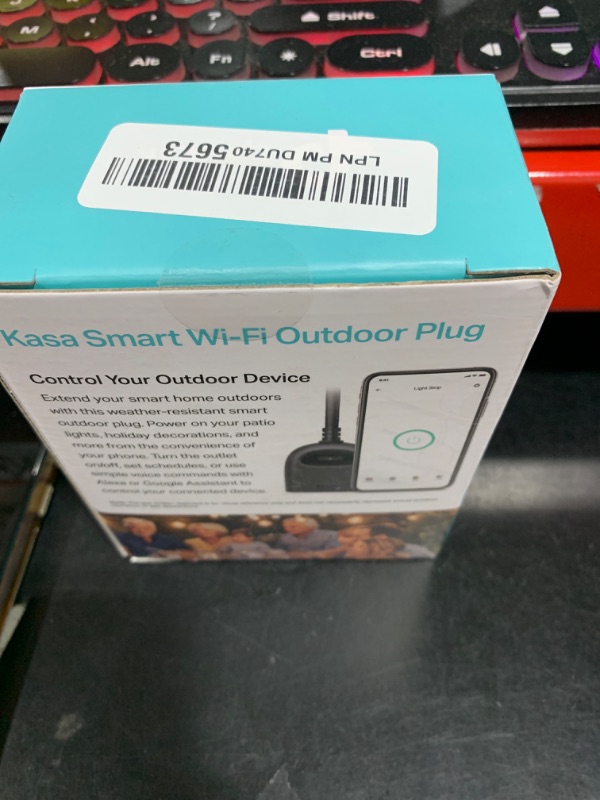 Photo 1 of Kasa Outdoor Smart Plug, Smart Home Wi-Fi Outlet Timer, Max Load 15A/1875W, IP64 Weather Resistance, Compatible with Alexa, Google Home & SmartThings, No Hub Required, ETL Certified(KP401)