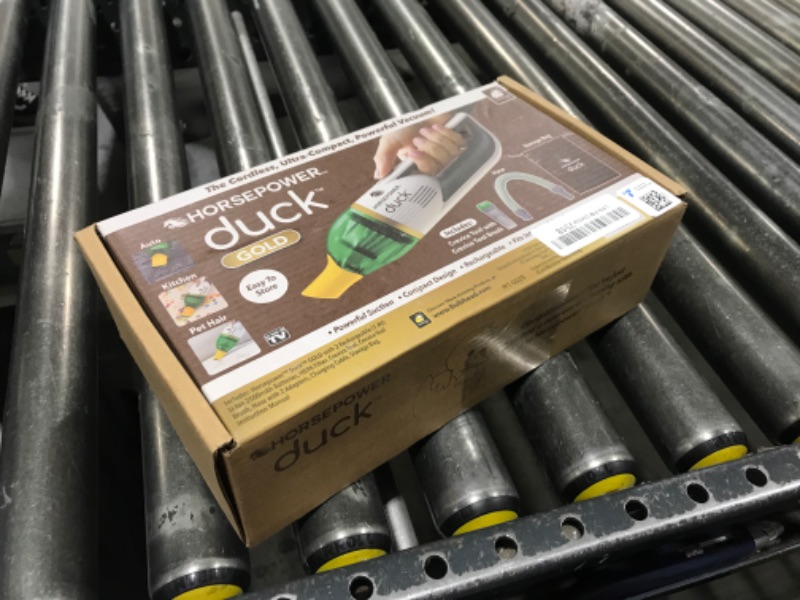 Photo 1 of Duck Compact Cordless Vacuum by Horsepower, Gold Edition, Ultra-Powerful Upgraded Battery for Extra-Long Run Time, AS-SEEN-ON-TV, Strong Suction, Easy to Store, Portable & Rechargeable. Home & Auto