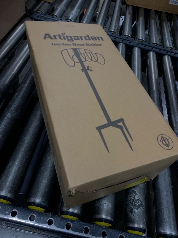 Photo 1 of Artigarden Freestanding Garden Hose Holder Stake with Brass Faucet, Heavy Duty Metal Water Pipe Storage Stand Rack for Outdoor
