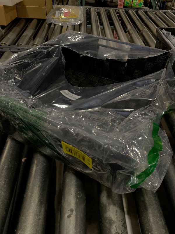 Photo 1 of Simplify 15"x 13"x 5" Alloy Steel Rectangular Basket with 2 Built-in Carrying Handles, Black