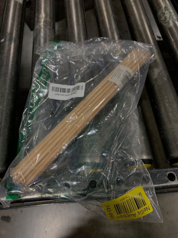 Photo 1 of Royal Imports 12" Natural Bamboo Wood Plant Stake, Floral Picks, Roasting Sticks, Wooden Kebob Grilling Skewers, Sign Posting (25 Pcs)