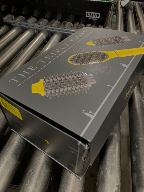 Photo 1 of Drybar The Triple Shot Interchangeable Blow-Dryer Brush | 3-in-1 Styling Tool for Voluminous Blowouts, Defined Curls or Waves, and Smooth Straight Looks