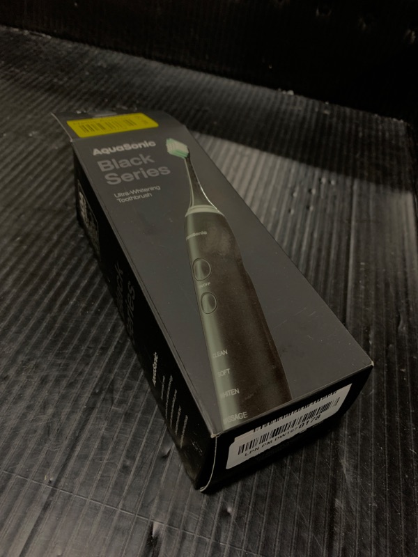 Photo 1 of Aquasonic Black Series Ultra Whitening Toothbrush – ADA Accepted Electric Toothbrush- 8 Brush Heads & Travel Case – 40,000 VPM Electric Motor & Wireless Charging - 4 Modes w Smart Timer