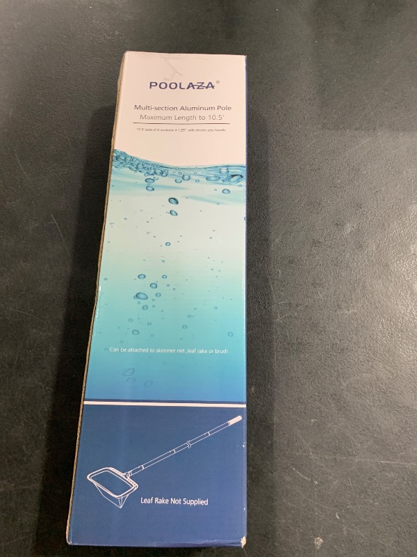 Photo 1 of POOLAZA Pool Pole Dual-Handle, Anodized Aluminum Pool Skimmer Pole, Detachable & Telescopic Pool Pole Up to 10.5 Ft, Portable Pool Poles for Cleaning Suitable for Pool Skimmer, Vacuum Head, Brush Etc.
