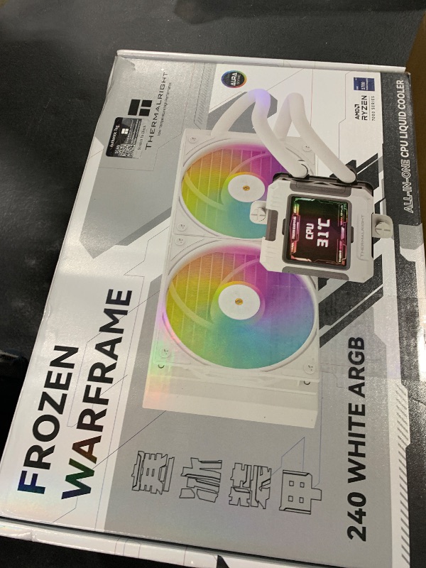 Photo 1 of Thermalright FW240 White ARGB CPU AIO Cooler,PC 240 Specification Water Cooler System,IPS LCD Screen with 320 * 240 Resolution,for AM5&Intel LGA1700/1851,CPU Cooler Comes with 2.4-inch LCD Display