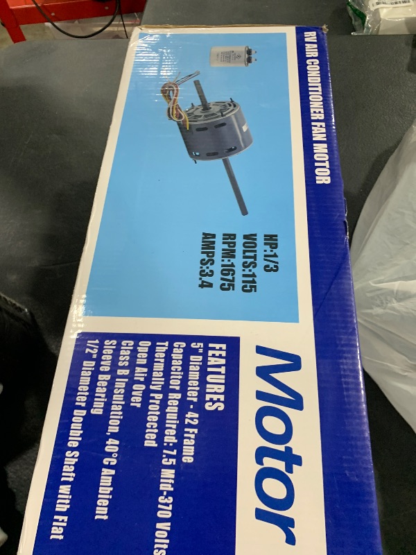 Photo 1 of RV AC Fan Motor Replaces Fasco D1092, 1468-306, 7855MVA-A11U, Y6L457D01L, 1468A3069, 7184-0156 etc, Compatible with Coleman Mach RV Air Conditioner Motor, 1/3 HP, 115 Volts, 1675 RPM, 3-Year Warranty