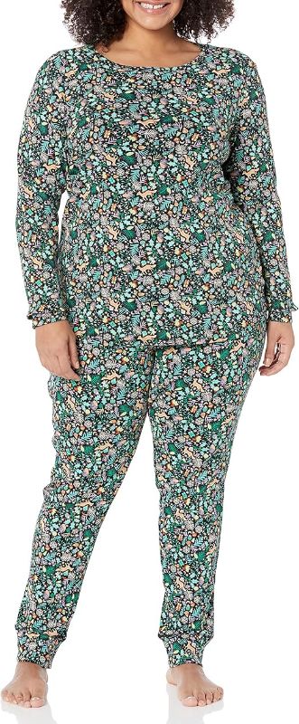 Photo 1 of large Amazon Essentials Women's Snug-Fit Cotton Sleepwear Pajama Set (Available in Plus Size)