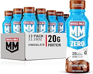 Photo 1 of 06-10-2025     Mm ZeroMuscle Milk Zero Protein Shake, Chocolate,20g Protein, Zero Sugar, 100 Calories, Calcium, Vitamins A, C & D, 4g Fiber, Energizing Snack, Workout Recovery, Packaging May Vary,11.16 Fl Oz (Pack of 12)