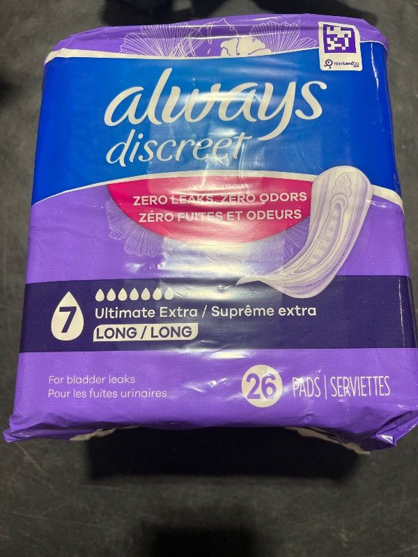 Photo 1 of Always Discreet Extra Heavy Long Incontinence Pads