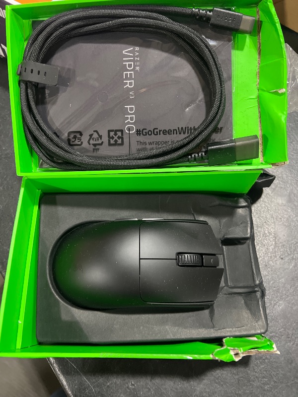 Photo 1 of Razer Viper V3 Pro Wireless Esports Gaming Mouse: Symmetrical - 54g Lightweight - 8K Polling - 35K DPI Optical Sensor - Gen3 Optical Switches - 8 Programmable Buttons - 95 Hr Battery - Black
