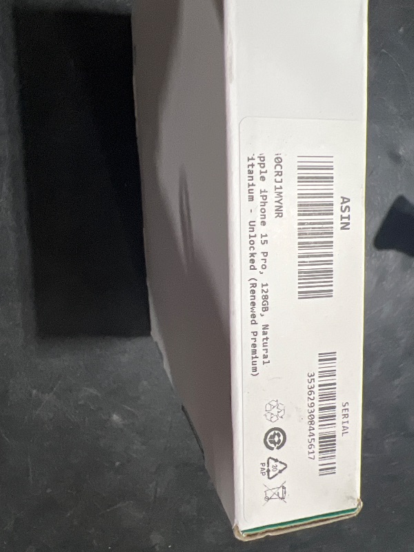 Photo 1 of Apple iPhone 15 Pro, 128GB, Natural Titanium - Unlocked (Renewed Premium)