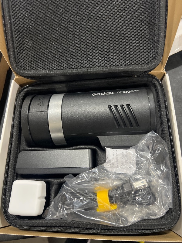 Photo 1 of Godox AD300 Pro AD300Pro Outdoor Flash Strobe Light, 300Ws TTL HSS 1/8000s Studio Flash Monolight, 2600mAh Lithium Battery, 12W Modeling Lamp, Compatible for Canon Sony Nikon Fuji Olympus Panasonic