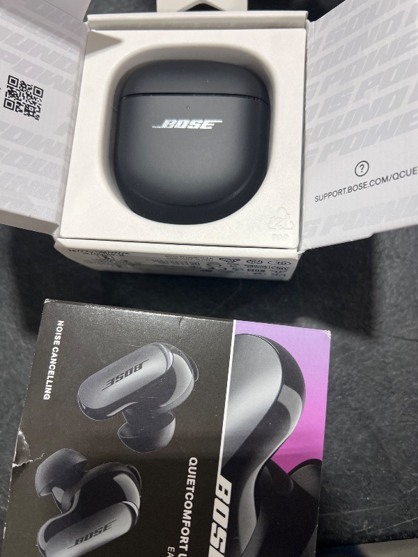 Photo 1 of Bose QuietComfort Ultra Bluetooth Earbuds, Wireless Earbuds with Spatial Audio and World-Class Active Noise Cancellation, Deep Bass, Up to 6 Hours of Playtime, Black