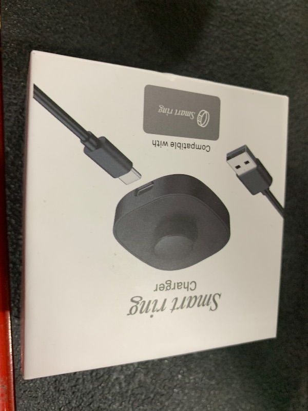 Photo 1 of Smart Ring Charging Size 10, Compatible with Oura Ring Gen3 Charger, Fast Charging Dock and USB-C Cable, Charger for Smart Ring (Black)