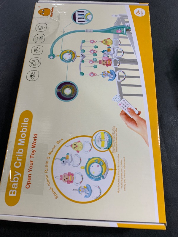Photo 1 of BOBXIN Baby Musical Crib Mobile with Projector and Night Light,150 Music,Timing Function,Take Along Mobile Music Box and Rattle,Toy for Toddles