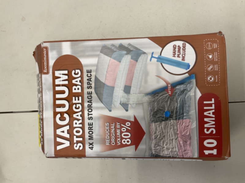Photo 1 of 10 Small Vacuum Storage Bags with Travel Hand Pump, Small Vacuum Seal Bags for Clothing, Space Saver Bags for Clothes