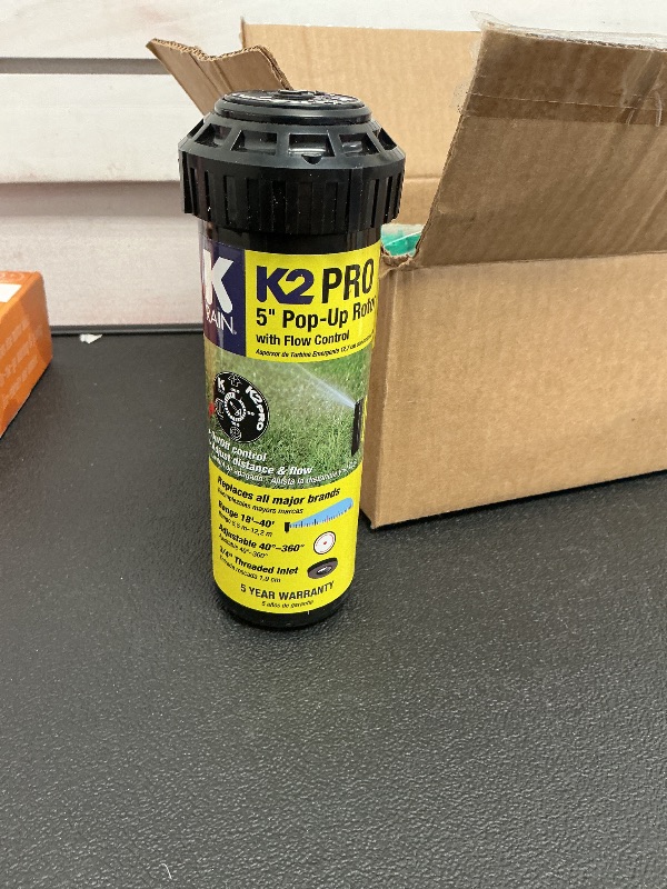 Photo 1 of K Rain K2 Pro 3/4" Gear Drive Rotor 5" Pop-Up| 18' - 40' Spray Distance, 40° - 360° Arc Spray Pattern with Full-Circle Gear Driven Rotor | Includes Install Kit (4 Pack)