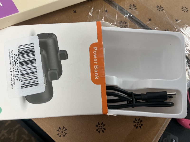 Photo 1 of Mini Portable Charger 5000mAh Power Bank,15W PD USB C Cell Phone Portable Power, LCD Display Battery Pack Compatible With iPhone 15/15 Plus/15 Pro/15 Pro Max/Android/Samsung/Moto/LG (Type-C Only)