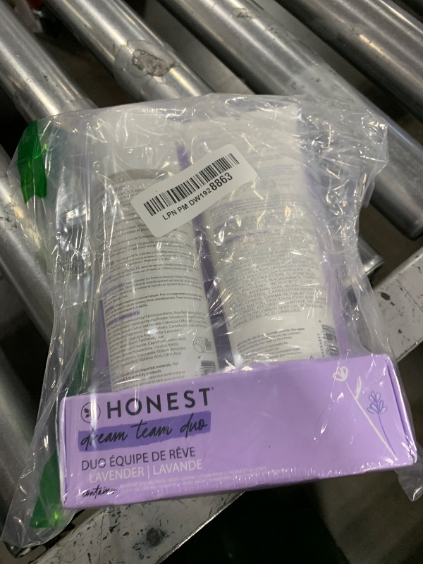 Photo 1 of The Honest Company 2-in-1 Cleansing Shampoo + Body Wash and Face + Body Lotion Bundle | Gentle for Baby | Naturally Derived | Lavender Calm, 18.5 fl oz