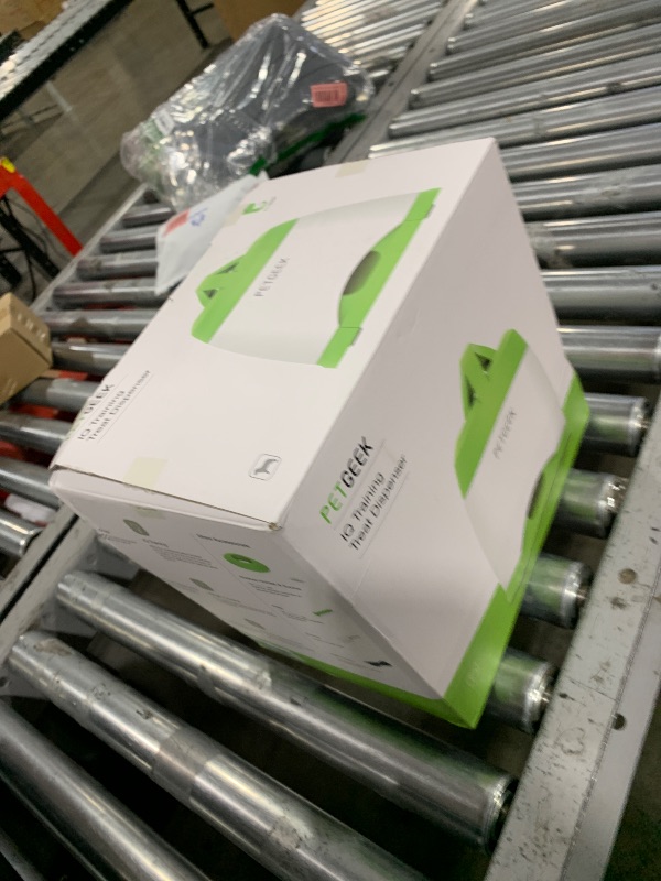 Photo 1 of PETGEEK Automatic Dog Treat Dispenser with Button, Dog Button Feeder with Dual Power Supply and Remote Control, Dogs Puzzle Toys and Interactive Pet Toys for Indoor or Outdoor Play(Green)