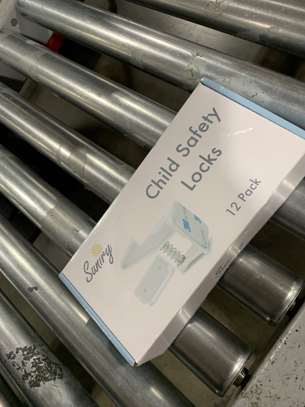 Photo 1 of 12 Pack Cabinet Locks Child Safety | Baby Safety Cabinet Locks NO Drilling 3M Adhesive Baby Proof Drawer Lock Child proofing cabinets latches for Kids Latch for Drawers & Door Child Safety Locks