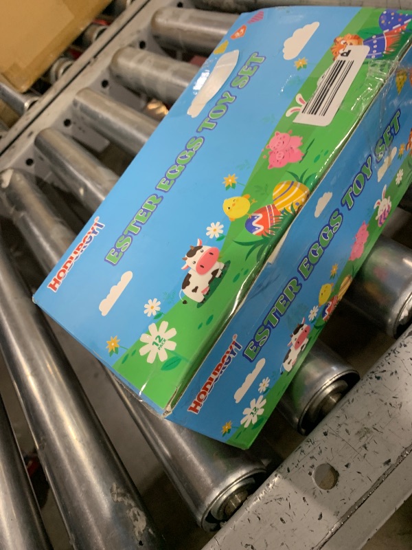 Photo 1 of 12 PCS Prefilled Easter Eggs with Toys Inside for Kids Age 3,4,5+, Animal Pullback Toy Cars Surprise Eggs for Boys and Girls, Filled Easter Eggs Fillers for Party Favor and Eggs Hunt Supplies