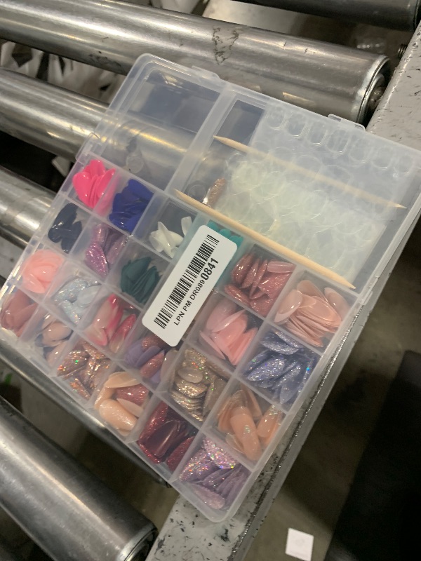 Photo 1 of FANDAMEI Press on Nails, 24 Colors 576PCS Press on Nails Almond, Matte Glossy Press on Nails Short Almond, Glitter Fake Nails, Press on Nails French Tip Natural, Press on Nails for Nail Art