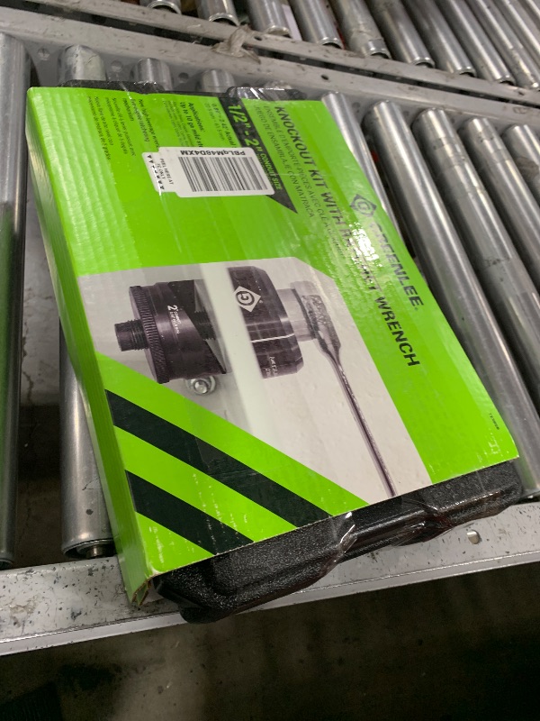 Photo 1 of Greenlee 7238SB Slug-Buster Knockout Punch Kit with Hex Ratchet Wrench, 1/2" to 2" Punches, and 7/16" and 3/4" Draw Studs, Electrical Conduit Hole Cutter Kit