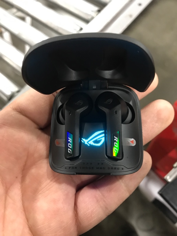 Photo 1 of ASUS ROG Cetra True Wireless Gaming Headphones (2.4 GHz & Bluetooth 5.3, ROG SpeedNova, 24-bit 96 kHz Audio, Dirac Opteo, Bone-Conduction AI Microphones, Adaptive ANC, 46-Hour Battery Life)- Black