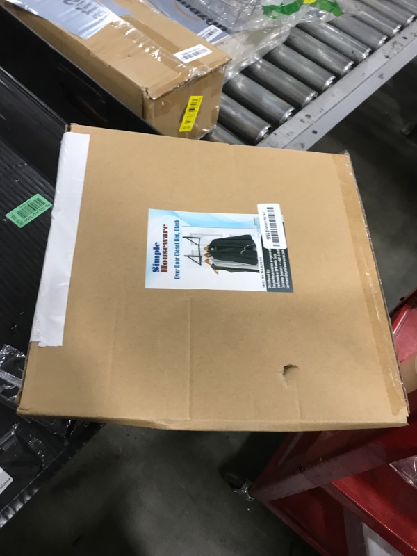 Photo 1 of Simple Houseware Over The Door Clothes Hanging Rod, Black