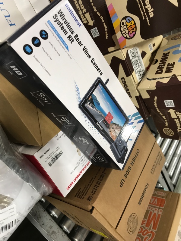 Photo 1 of Wireless Backup Camera Solar Magnetic: Portable Cordless Scratch-Proof Truck Trailer Hitch Rear View Camera HD 1080P No Wiring No Drilling Rechargeable 5'' Monitor Kit for Car RV Camper - DoHonest R50