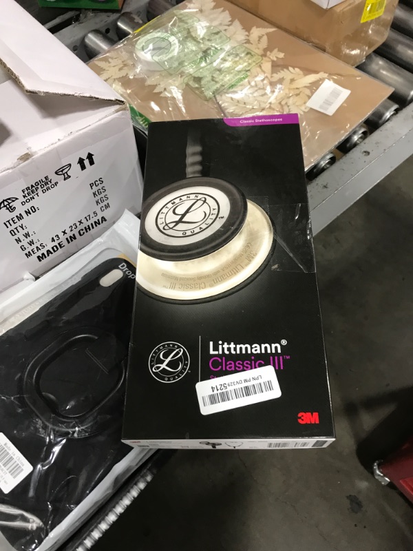 Photo 1 of 3M Littmann Classic III Monitoring Stethoscope, 5620, More Than 2X as Loud, Weighs Less, Stainless Steel Chestpiece, 27' Black Tube